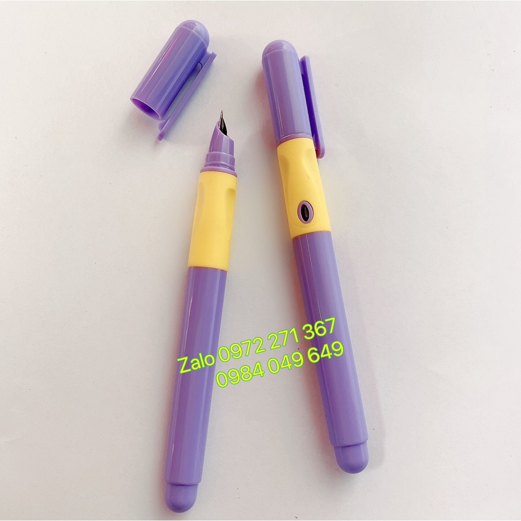 01 Bút máy nét thanh đậm, bút cánh diều 106 luyện viết chữ đẹp dành cho học sinh tiểu học (có định vị cầm bút)