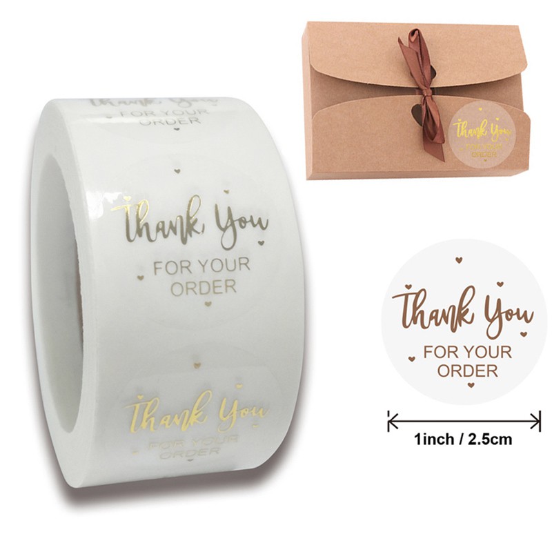 Cuộn 500 sticker trong suốt họa tiết in chữ độc đáo trang trí quà tặng/ sổ tay/ thiệp văn phòng phẩm đa năng DIY