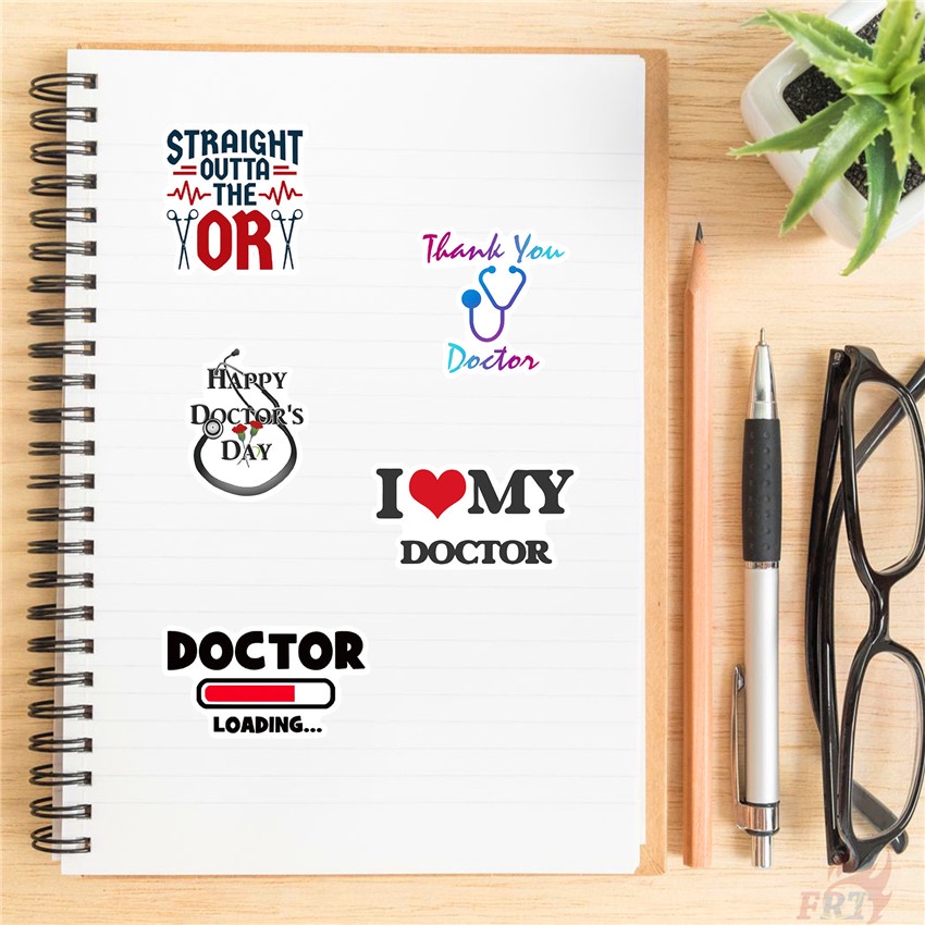 Bộ 50 Cái ❉ Miếng Dán Trang Trí Hình Bác Sĩ Ever Series 01 ❉ Sticker Dán Tường Chống Thấm Nước Thời Trang