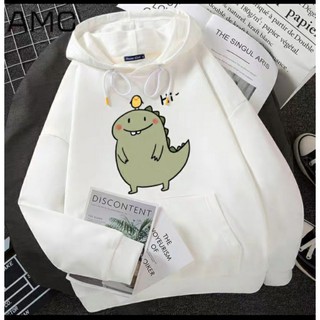 Áo hoodie khủng long đội trứng chất nỉ bông dày siêu ấm