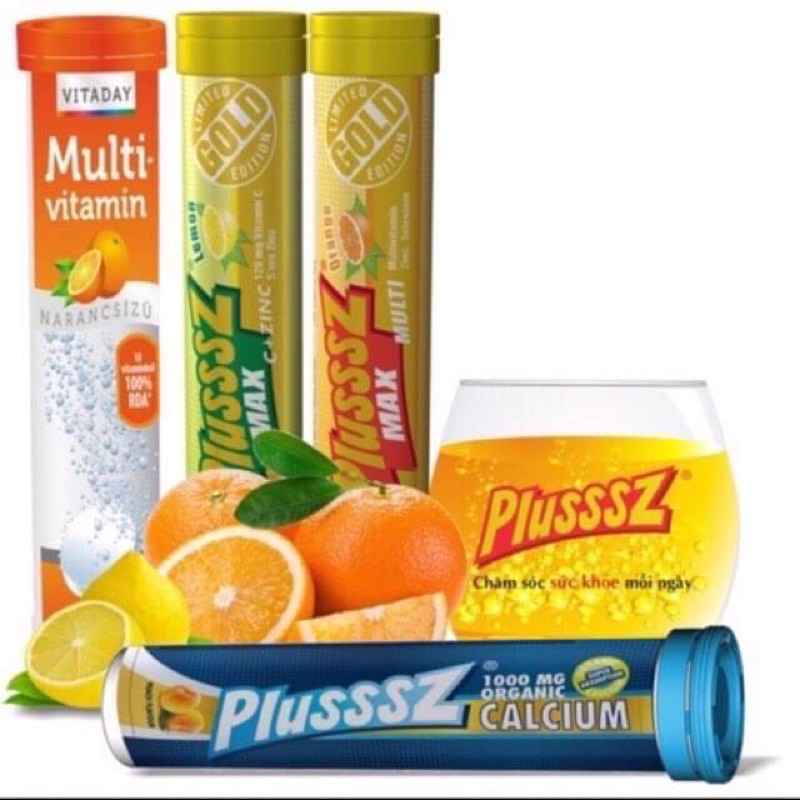 Plusssz (cam, chanh, vitaday, calcium)(cung cấp đầy đủ vitamin, calcium hàng ngày cho cơ thể)
