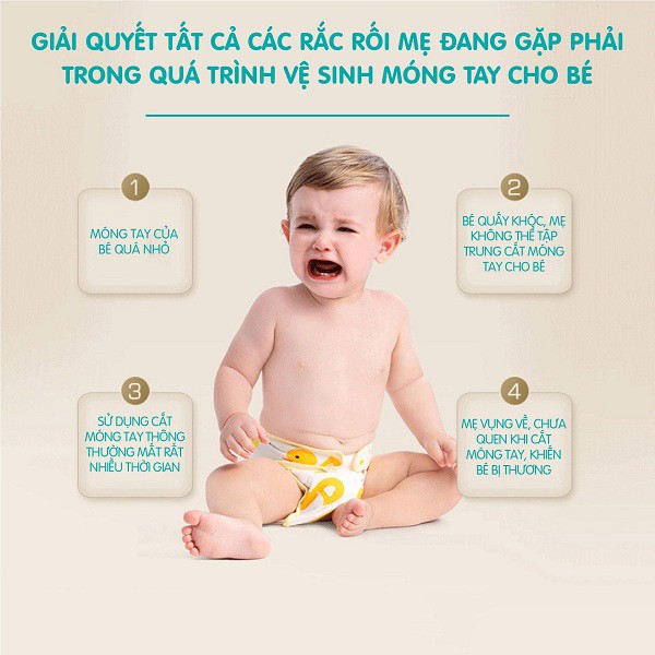 BỘ DŨA MÓNG TAY THÔNG MINH CAYABE UMOO CHO BÉ VÀ MẸ TÍCH HỢP 6 ĐẦU MÀI DŨA