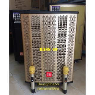 Loa kéo karaoke di động công suất lớn, micro kim loại UHF set tần số, hát cực hay