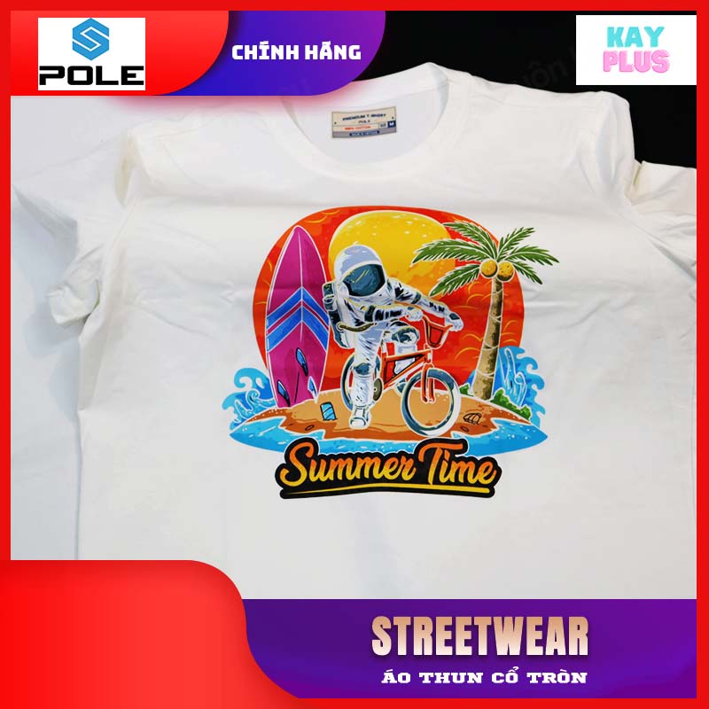 Áo thun Nam &amp; Nữ cổ tròn Pole - Phi hành gia 01