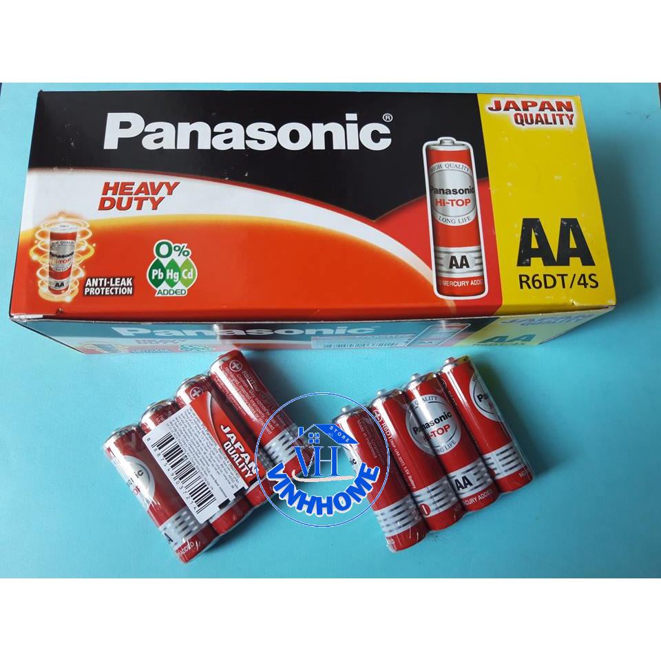 Hộp 60 viên pin AA Panasonic tiểu đỏ R6DT-4S chính hãng