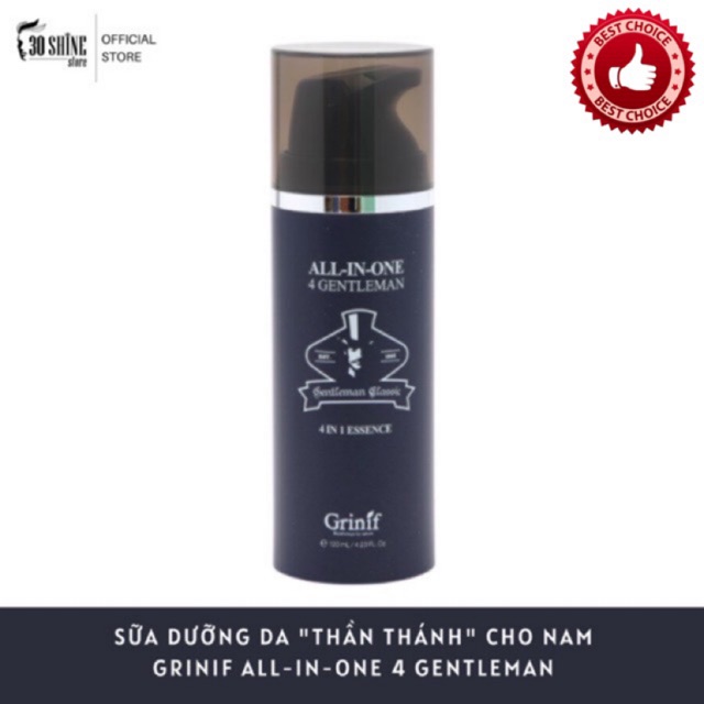 Kem dưỡng da cho nam - Sữa Dưỡng Trắng Da Cho Nam Grinif All In One 4 Gentleman