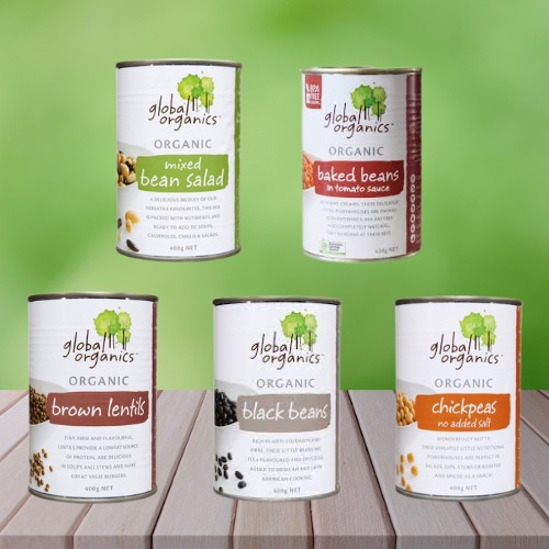 Đậu hầm hữu cơ Global Organics lon 400g