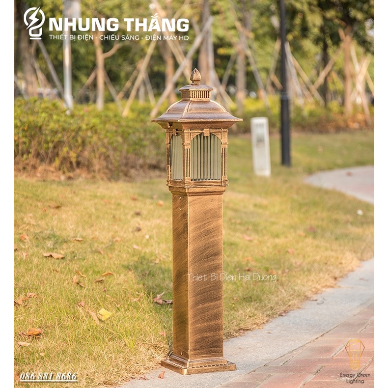 Đèn Cột Trang Trí Sân Vườn Cổ Điển DSV-1172 Chống Nước - Chiều Cao 82cm - Cắm Điện 220V - Kèm Bóng G45 - Bảo Hành 1 Năm
