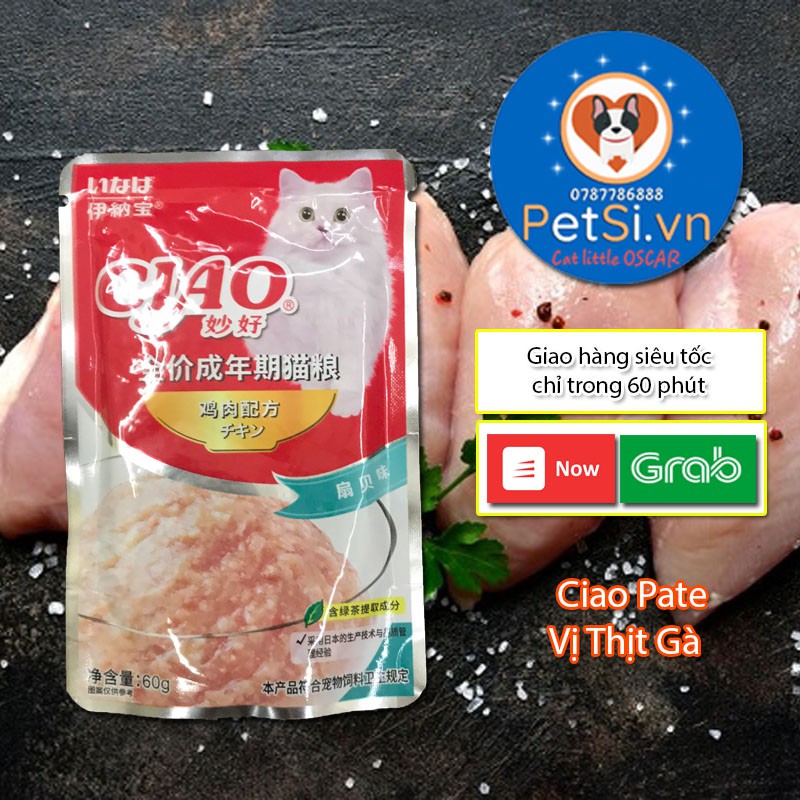 Pate CIAO Cho Mèo - CIAO 60G - Súp Thưởng Cho Mèo SX Trung Quốc