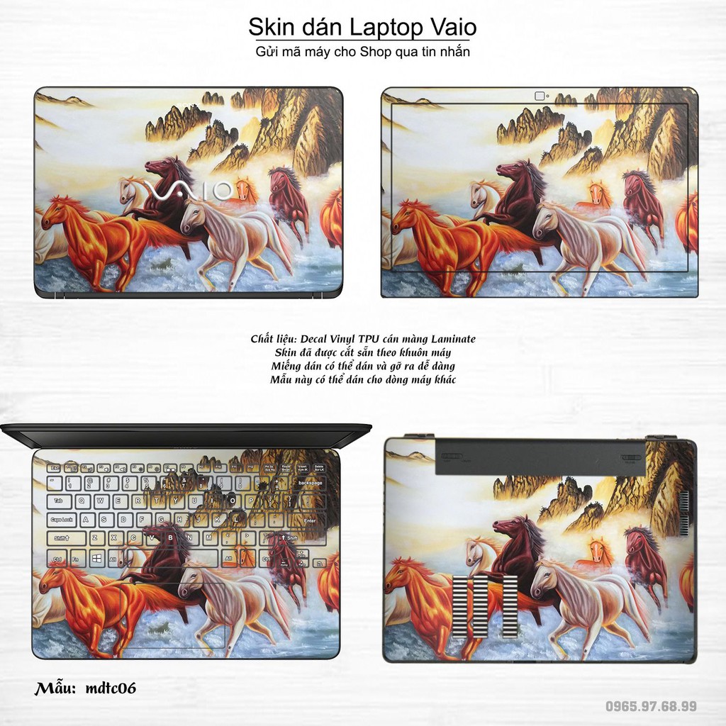 Skin dán Laptop Sony Vaio in hình Mã Đáo Thành Công (inbox mã máy cho Shop)