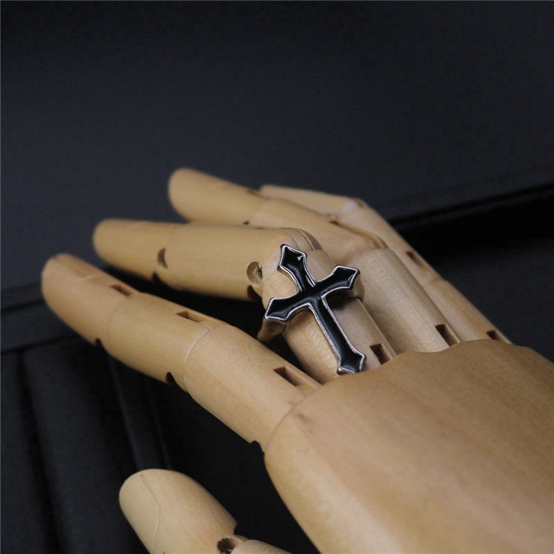 Nhẫn Hở Họa Tiết Chữ Thập Phong Cách Hip Hop Cổ Điển Thời Trang 23419 Dành Cho Nam Và Nữ