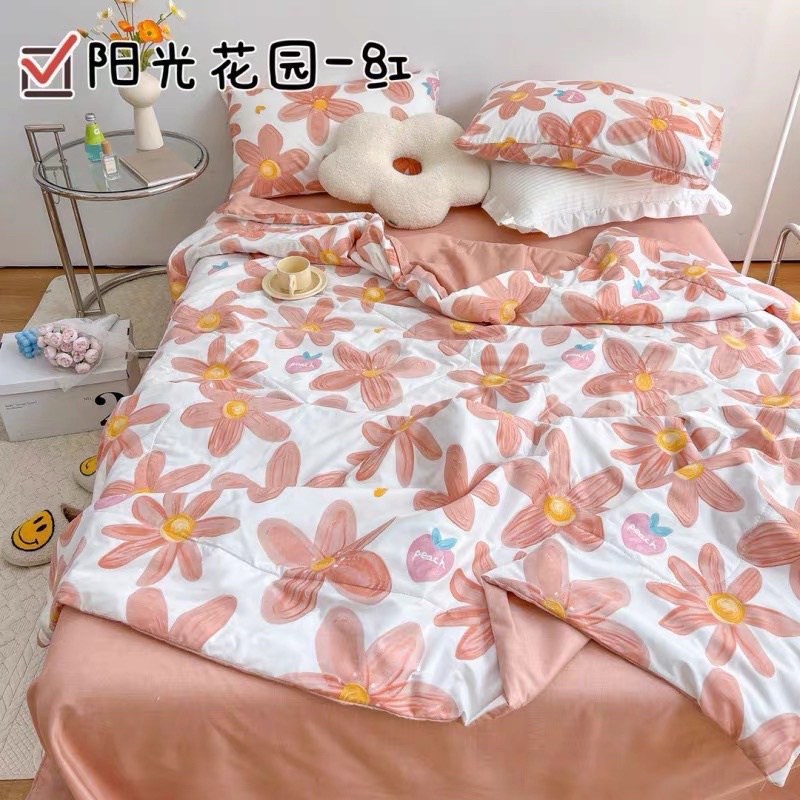 Set Bộ Chăn Ga Cotton Poly Chăn Chần Hè - Nhiều Hoạ Tiết (Shinbedding)