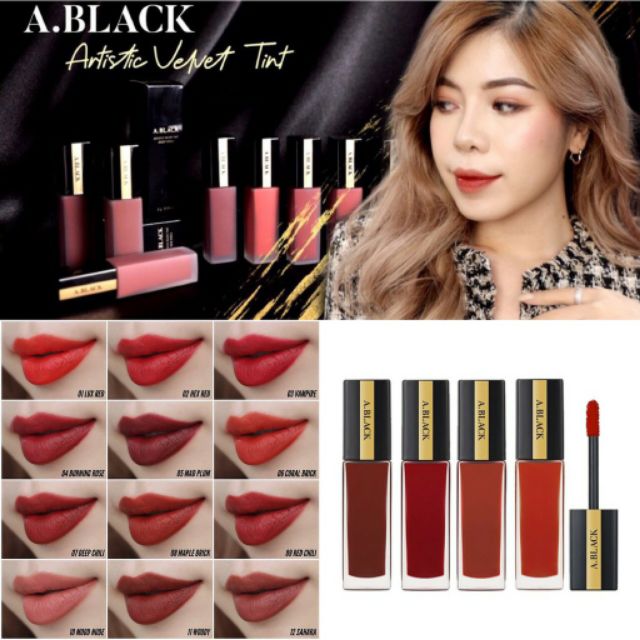 Mẫu thử set 4 màu son cao cấp hiện đại Hàn Quốc A.Black | BigBuy360 - bigbuy360.vn