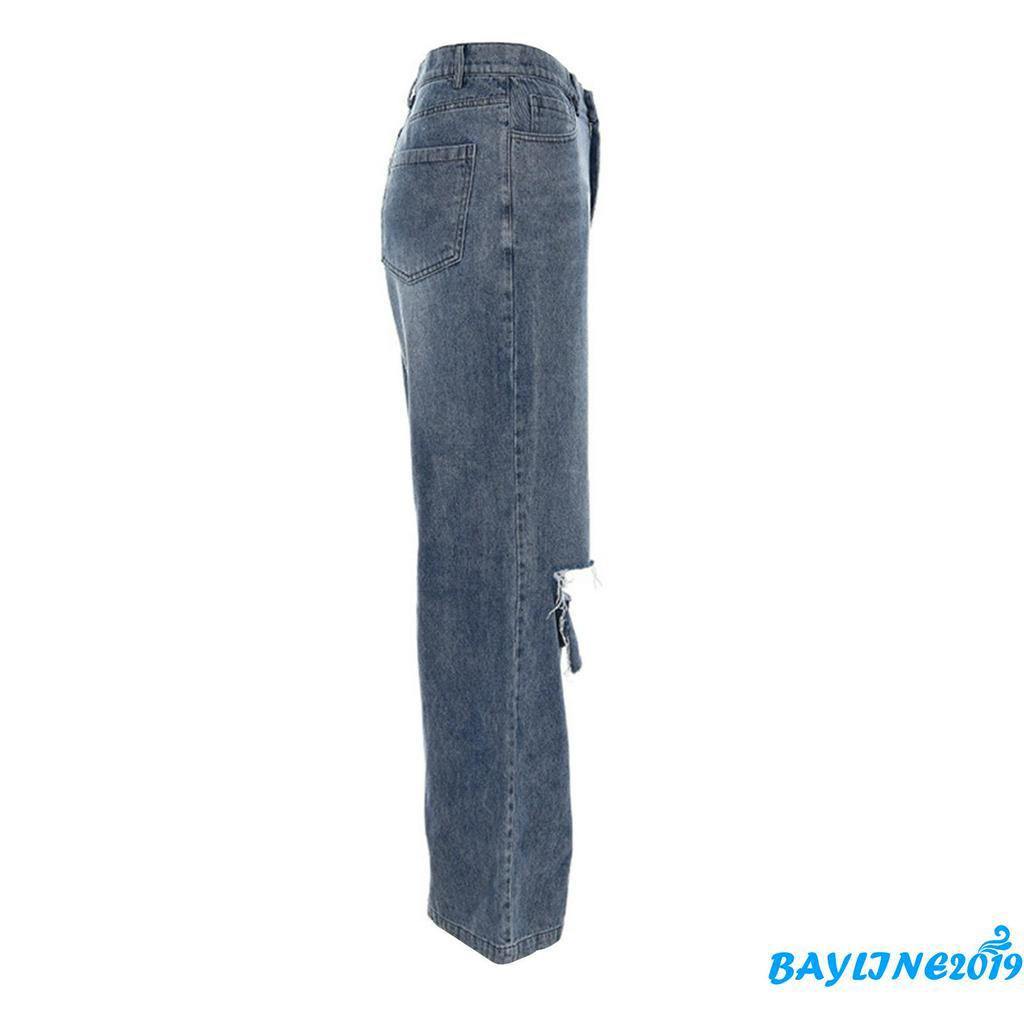 Quần Jeans Nữ Rách Gối Thời Trang Cá Tính