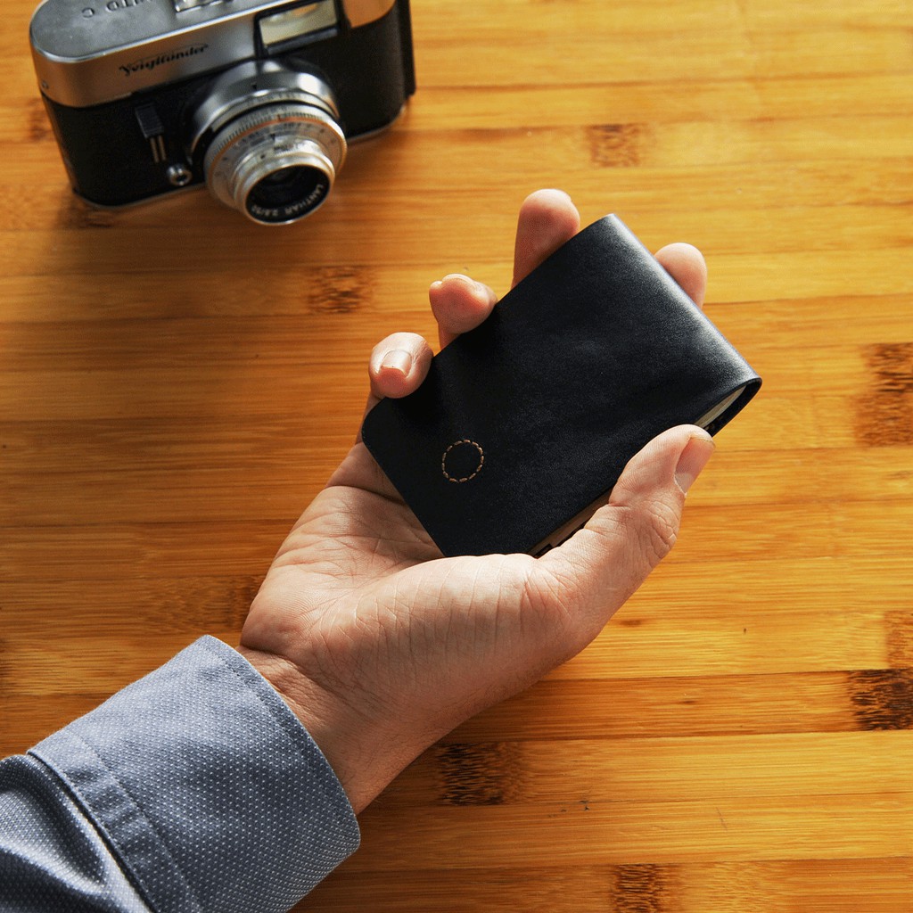 Ví kẹp tiền mini da bò nam - Da bò nhập khẩu - Đồ da Handmade VI284