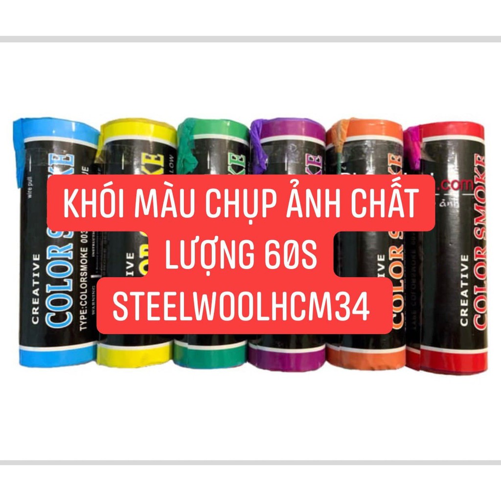 Combo 5 ống Khói màu chup anh 60s ống to khói dày màu