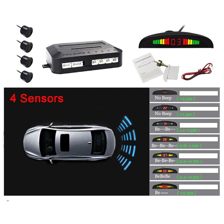 BỘ CẢM BIẾN LÙI 4 MẮT, cảnh báo va chạm Ô TÔ | BigBuy360 - bigbuy360.vn