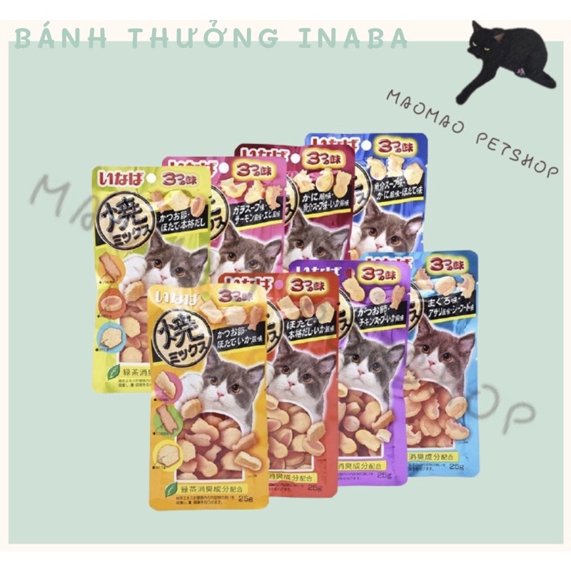 Bánh Thưởng Mềm INABA Cho Mèo Gói 25gr