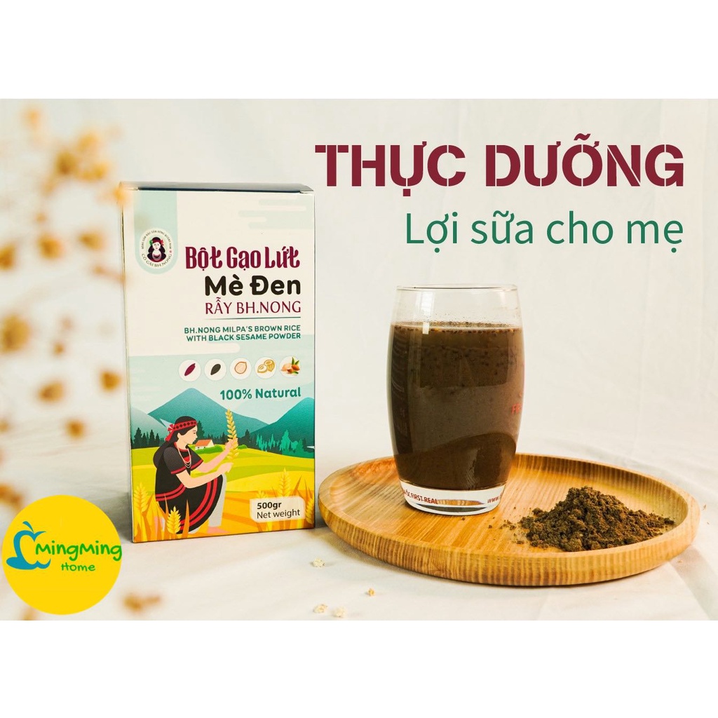 Bột Ngũ Cốc Dinh Dưỡng Gạo Lứt Mè Đen - Bh.Nong - Hộp 500g