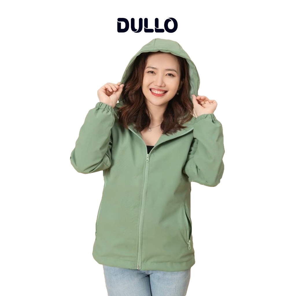 Áo khoác gió nữ DULLo mã D285 vải gió tráng dày dặn chống nước