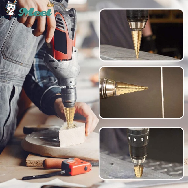 Bộ 6 Mũi Khoan Titan Tráng Titan 3 Bước Đa Năng Hiệu Quả Chính Xác ME