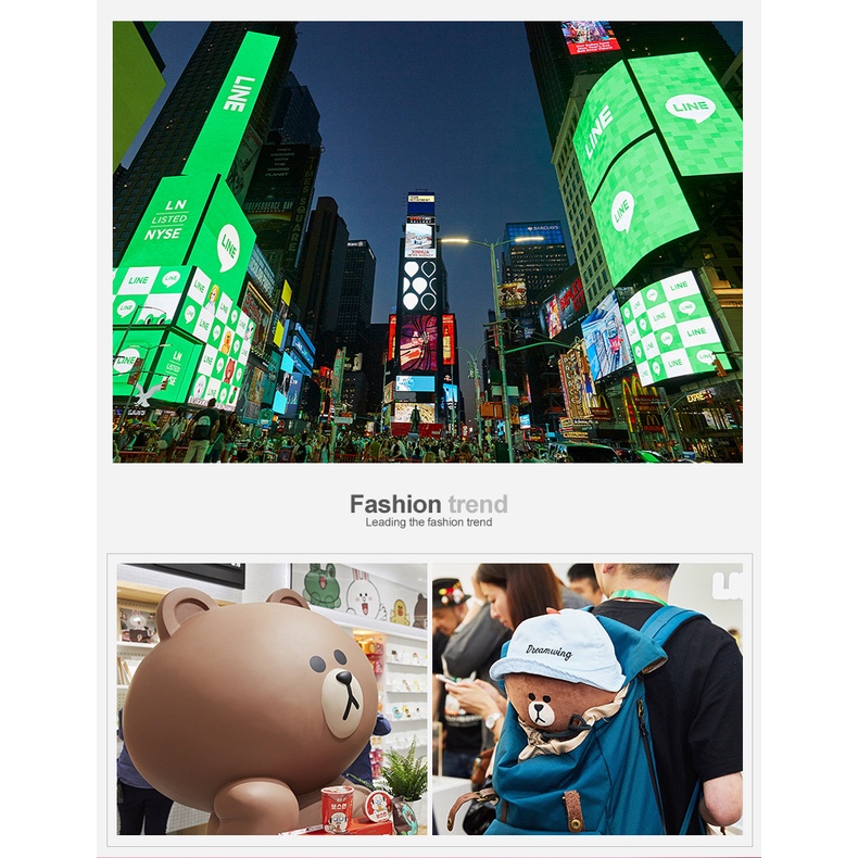 LINE FRIENDS Giá đỡ điện thoại gắn lỗ thông gió xe hơi thiết kế dễ thương