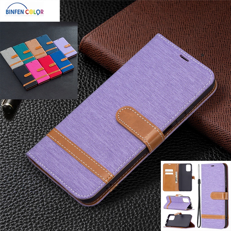 Bao da nắp lật màu tương phản có ngăn để thẻ hỗ trợ chân đế cho Redmi 10 Redmi Note 10 Pro Redmi Note 10S