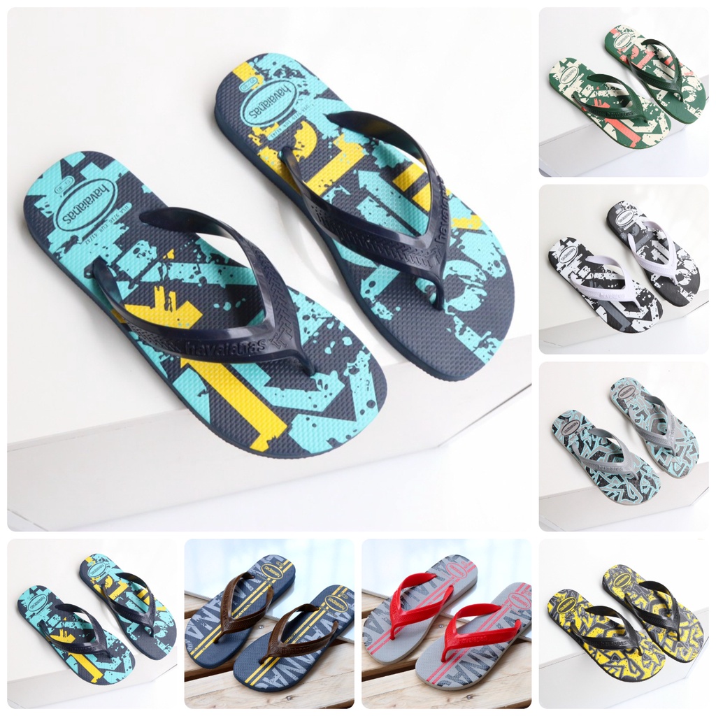 Dép Havaianas Nam Quai To Đế Họa Tiết Dép Kẹp Dép Tông Nam Havanas Hot Trend Tông Lào Biển Cao Cấp Cao Su Chống Trơn