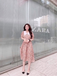 Váy hoa nhí cổ sen 4 màu