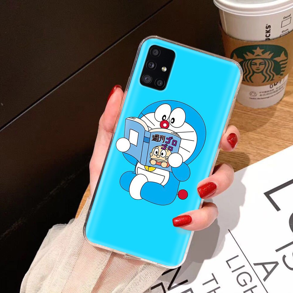 DORAEMON SAMSUNG Ốp Lưng Trong Suốt In Hình Doraemon Cho Samsung Galaxy J8 Plus J6 Prime J7 Duo Pro