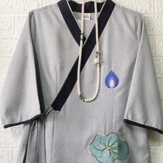 Bộ phật tử đi chùa vải linen đài loan