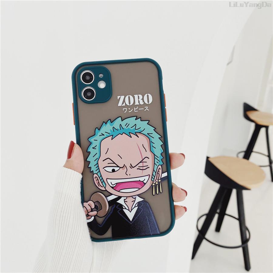 Ốp Điện Thoại Dẻo Họa Tiết Hoạt Hình One Piece Luffy Zoro Cho iPhone 7 8 Plus X XR XS 11 12 13 14 Plus 14 Pro Max SE 2020