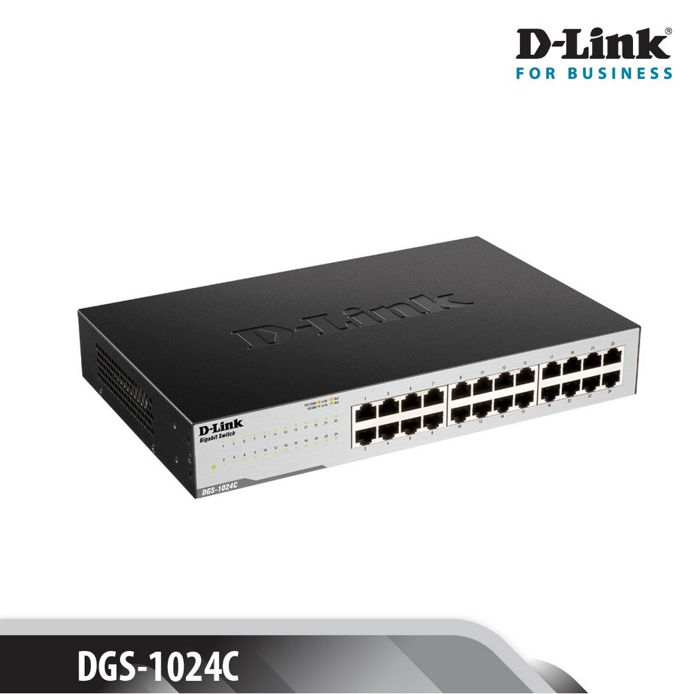 Switch Gigabit 24 cổng DLink DGS1024C Hàng chính hãng