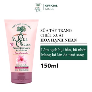 Kem tẩy trang chiết xuất Hoa Hạnh Nhân Le Petit Olivier  thành phần tự nhiên làm sạch da dung tích 150ML