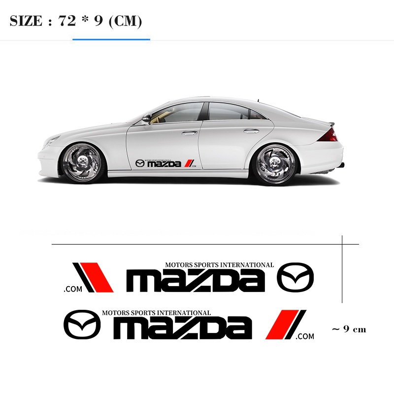 Set 2 Miếng Dán Logo Trang Trí Cửa Xe Hơi Mazda 2 3 MS 6 CX5 CX4 CX3 CX5 Axela Demio