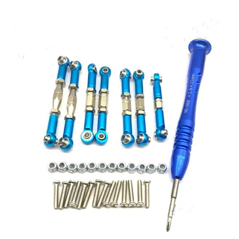 Đối với WLtoys 144001 1/14 RC Phụ tùng xe hơi Liên kết kim loại Servo Kéo Thanh lái Bộ thanh buộc