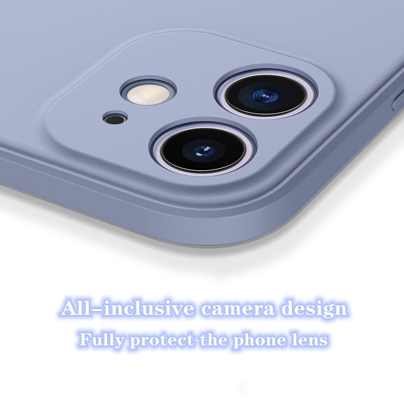 Ốp điện thoại silicone mềm màu trơn bảo vệ camera cho IPhone 11 Pro X XS Max XR 7 8 6 6S PLUS