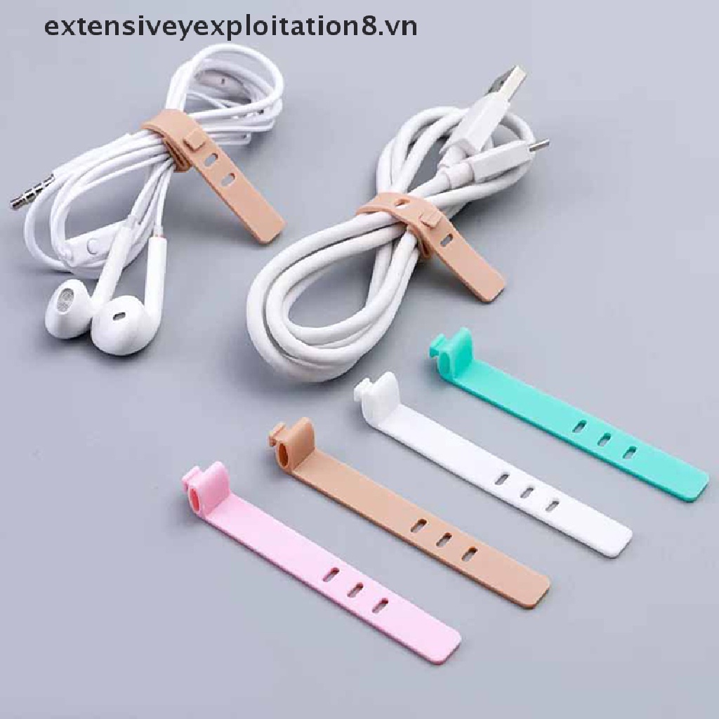 Bộ 4 Phụ Kiện Quấn Dây Cáp Bằng Silicon Tiện Dụng Và Bền Giá Đỡ