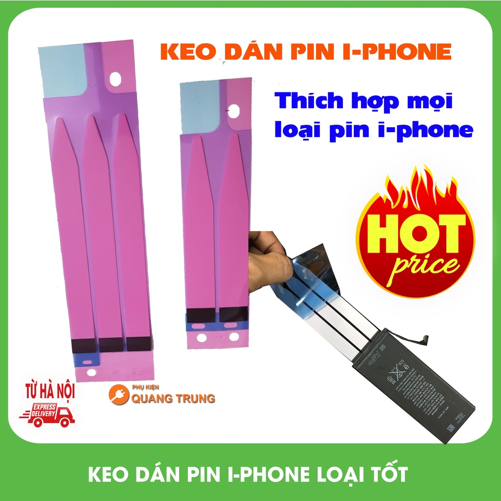 Keo dán pin cho iPhone 5,5S,5C,SE,6,6S,6plus,6splus,7,7plus
