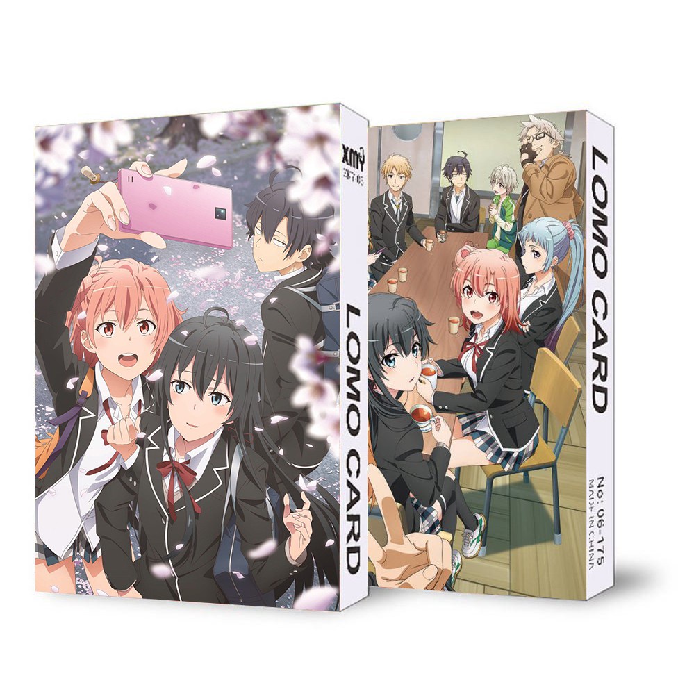 ( không kèm hộp ) Ảnh lomo IN HÌNH Chuyện tình thanh xuân bi hài của tôi quả nhiên là sai lầm anime chibi 30 tấm