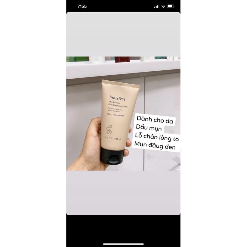 Sữa Rửa Mặt Tro Núi Lửa Innisfree Volcanic Cleansing Foam