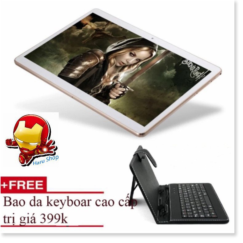 Máy tính bảng lai laptop 10.1 inch chip MTK 6852 độ phân giải 2K + tặng bao da kiêm bàn phím 2021 -TTHome