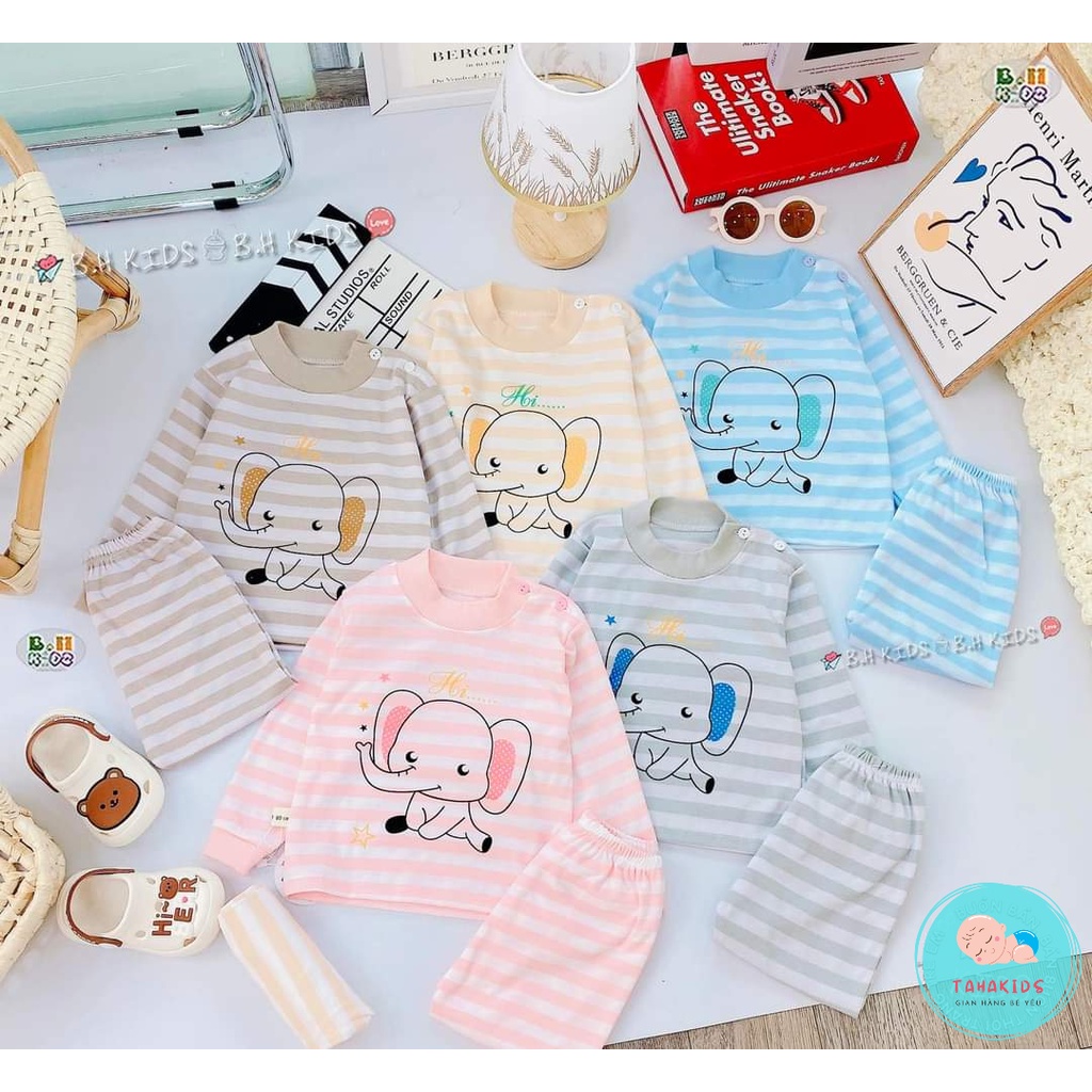 Bộ thu đông dài tay cho bé vải nỉ mềm mại Quần áo bé trai bé gái Đồ bộ sơ sinh_Bộ dài tay thu đông
