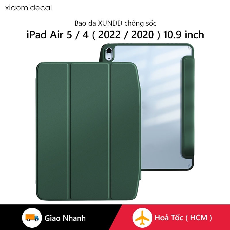 Ốp lưng XUNDD iPad Air 5 / 4  10.9 inch Chống trầy, Chống sốc, Kiểu bao da, Mặt lưng trong