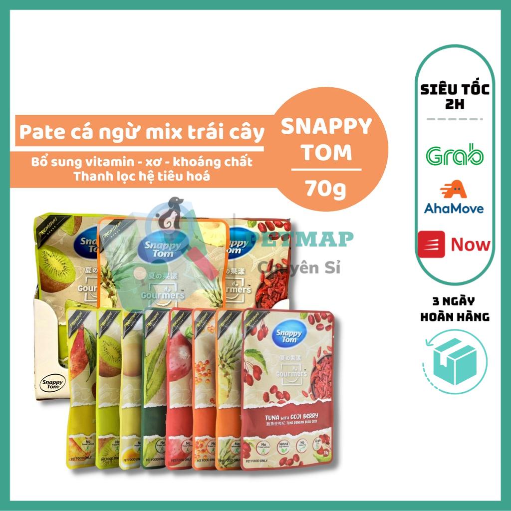 [Rẻ vô địch] [Chính hãng] Pate Cho Mèo Cá Ngừ Mix Trái Cây Snappy Tom Gói 70gr