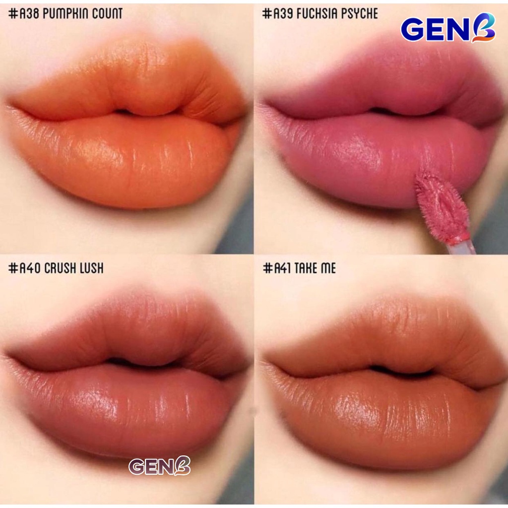 Son Kem Lì Black Rouge Ver 8 A12, A06, A03 CHÍNH HÃNG Siêu Mịn- Thỏi Son Môi Black rouge Air Fit Velvet Tint - GENB