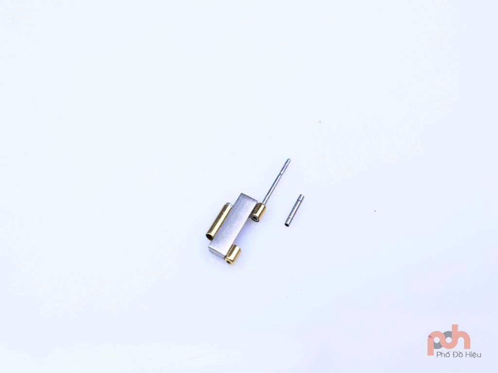 Mắt dây đồng hồ nữ Omega chính hãng dòng Contellation thép trắng + vàng 18k size 14 mm