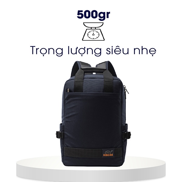 Balo laptop 14 inch Kmore The Zion, balo đựng máy tính thời trang cao cấp