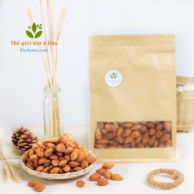 500G Hạnh Nhân Mỹ Nhập Khẩu Rang Bơ Vỏ Mỏng