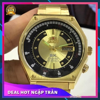 Đồng hồ orient nam sk vàng 14k mặt vàng , đồng hồ thật giá trị thật